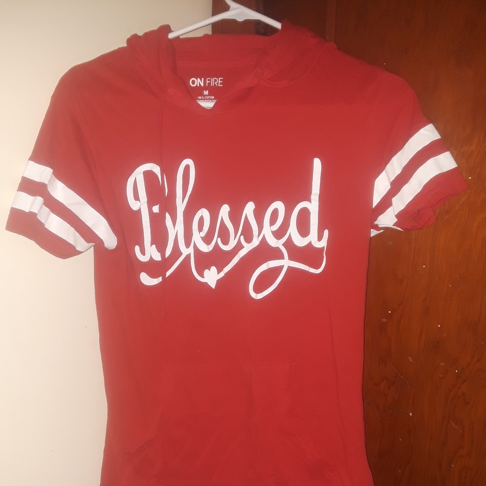 Sporty Shirt Dress w/ "Blessed" Graphic